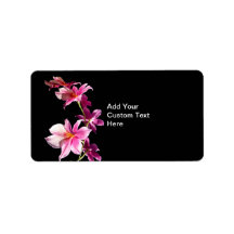 Pink Orchid. Address Label