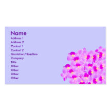Pink Orchid Bouquet Business Cards