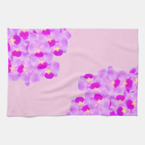 Pink Orchid Bouquet kitchen towels