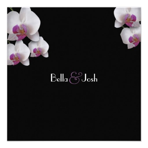 Pink Orchid Bridal Shower Invitation