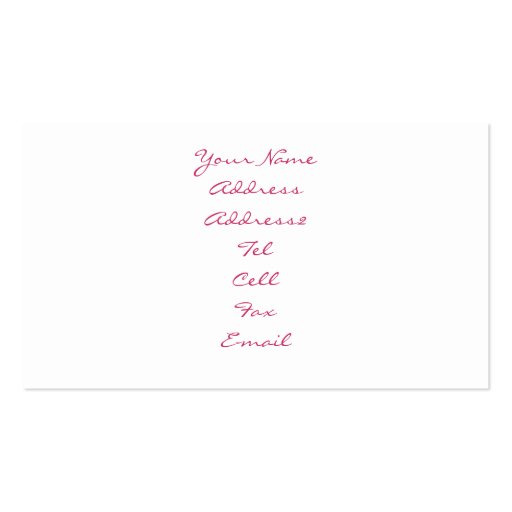 Pink Orchid Business Cards (back side)