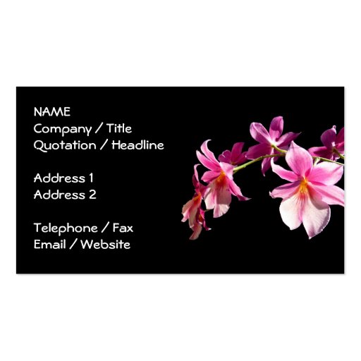 Pink Orchid. Business Cards