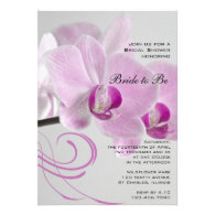 Pink Orchid Elegance Bridal Shower Invitation
