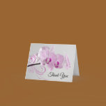 Pink Orchid Elegance Bridesmaid Thank You Card cards