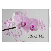 Pink Orchid Elegance Bridesmaid Thank You Card