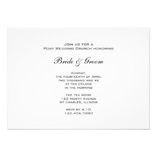 Pink Orchid Elegance Post Wedding Brunch Invite