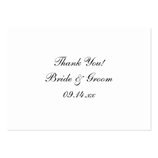 Pink Orchid Elegance Thank You Favor Tags Business Cards (back side)