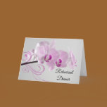 Pink Orchid Elegance Wedding Rehearsal Dinner Card cards