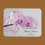 Pink Orchid Elegance Wedding Save the Date Magnets magnets