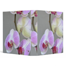 Pink Orchid Flowers Binder