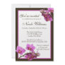 Pink Orchid Flowers Bridal Shower Custom Announcements