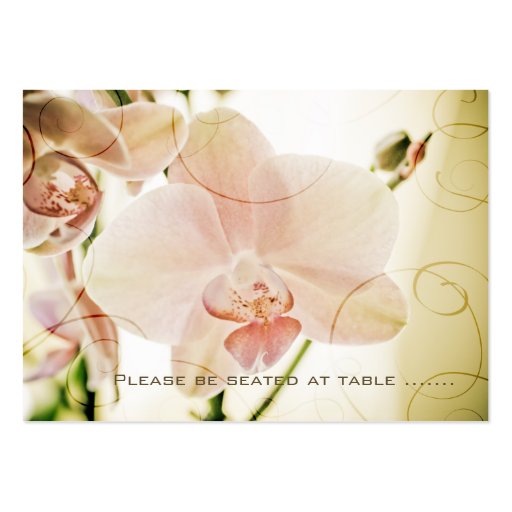 Pink Orchid â€¢ Guest Seating Mini Card Business Card Template (front side)