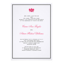 Pink Orchid Invitation invitations