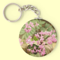 Pink orchid keychains