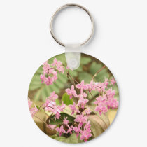 Pink orchid keychains