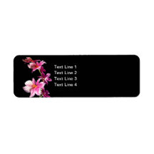 Pink Orchid. Labels