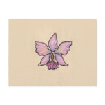 Pink orchid postcard
