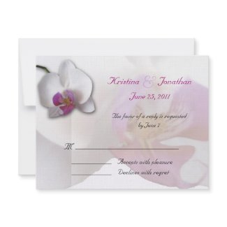Pink Orchid RSVP 5.5x4.25 Invitation invitation