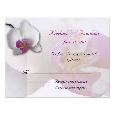 Pink Orchid RSVP 5.5x4.25 Invitation