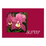 Pink Orchid RSVP cards Invites