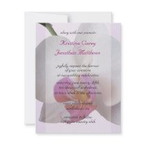 Pink Orchid Wedding Invitation