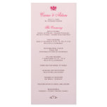 Pink Orchid Wedding Program Rack Card Template