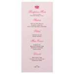 Pink Orchid Wedding Reception Menu Custom Rack Cards