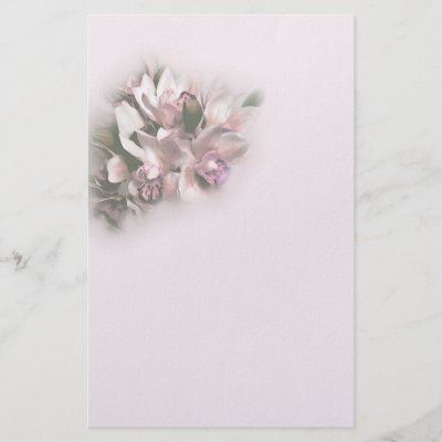 pink orchids 1 customized stationery