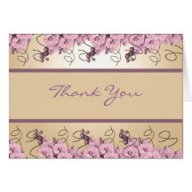 pink orchids cards template – customizable blank