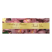 Pink Orchids Floral Wedding Favor Tag Business Card Template
