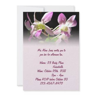 Pink Orchids Invitation