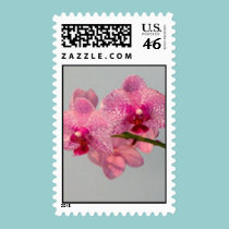 PINK ORCHIDS PEEKING IN postage by Karedesign4 PINK ORCHIDS PEEKING IN postage