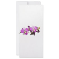 Pink orchids custom rack card