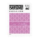 Pink Ornamental Damask-Our Wedding Small Postage postage by twoheartsshoppe Pink Ornamental Damask-Our Wedding Small Postage postage