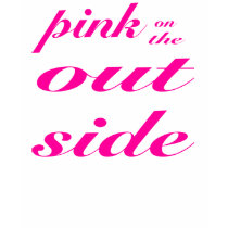 pink outside/ dark inside t-shirts
