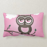 Pink Owl  American Mojo Throw Pillow