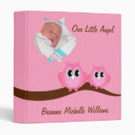 Pink Owl Baby Book Binders