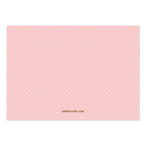 Pink Owl Baby Shower Book Insert Request Card Business Cards (back side)