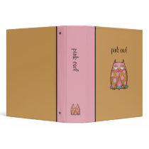 Pink Owl brown Binder
