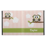 Pink Owl iPad Folio Case Cover