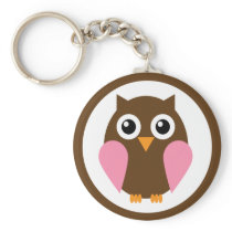 Pink Owl Key Chains