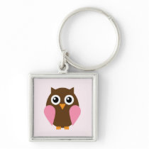 Pink Owl Key Chains