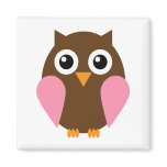 Pink Owl Magnets