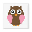 Pink Owl magnets