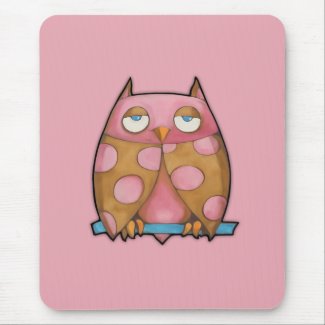 Pink Owl pink Mousepad mousepad