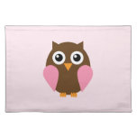 Pink Owl Placemat