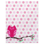 Pink Owl Scrapbook Page Customized Letterhead
