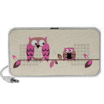 Pink Owl Notebook Speaker