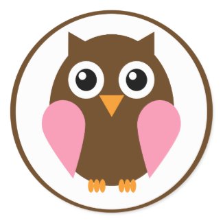 Pink Owl sticker