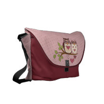 Pink Owl Sweethoots Messenger Bag
